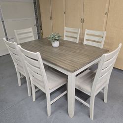 7 piece Ashley Skempton Farmhouse  / rustic dining table set