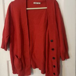Orange Cardigan 