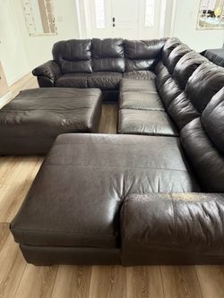 Free Brown leather couches