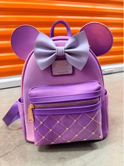 Loungefly Disney Minnie Mouse Purple Bow Mini Backpack