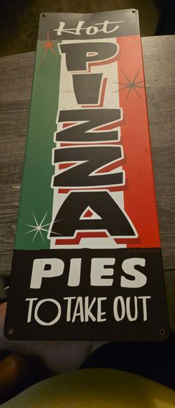 Retro pizza pie sign