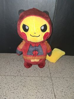 Pikatchu plush Team Magma  Dress up Pokemon hanging Plush