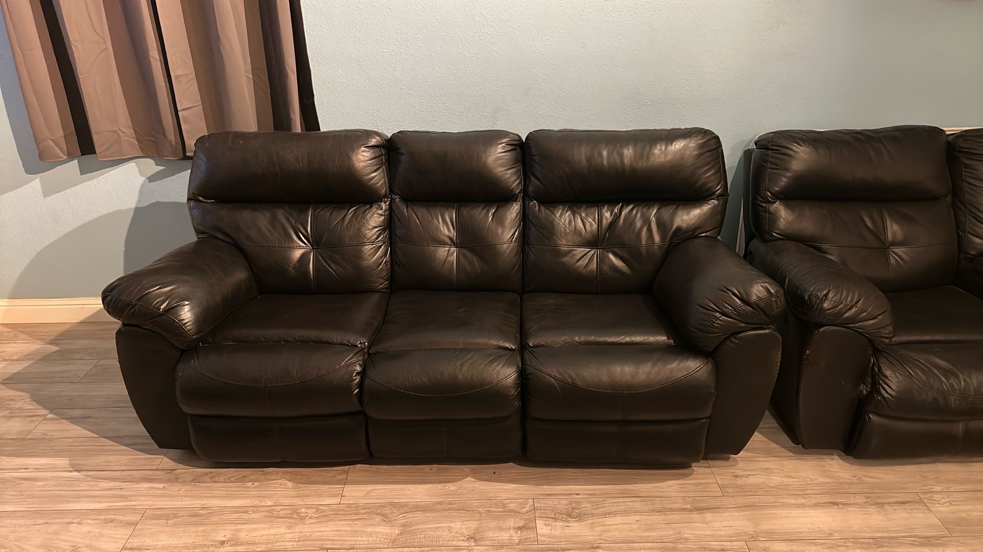 Leather Couches- Love Seat And Full Size 