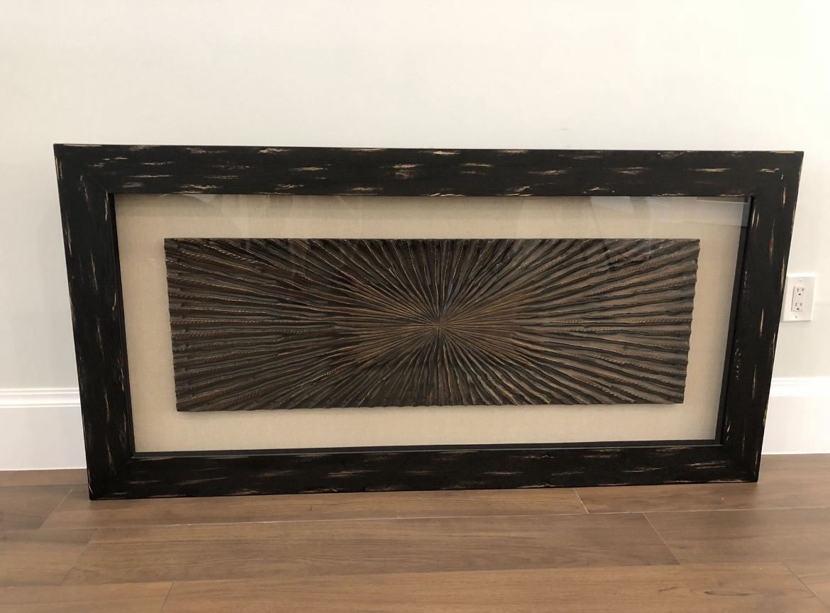 Zgallerie wood carved starburst wall art