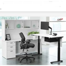Electrical Height Adjustable Desk With Cadenza Set 