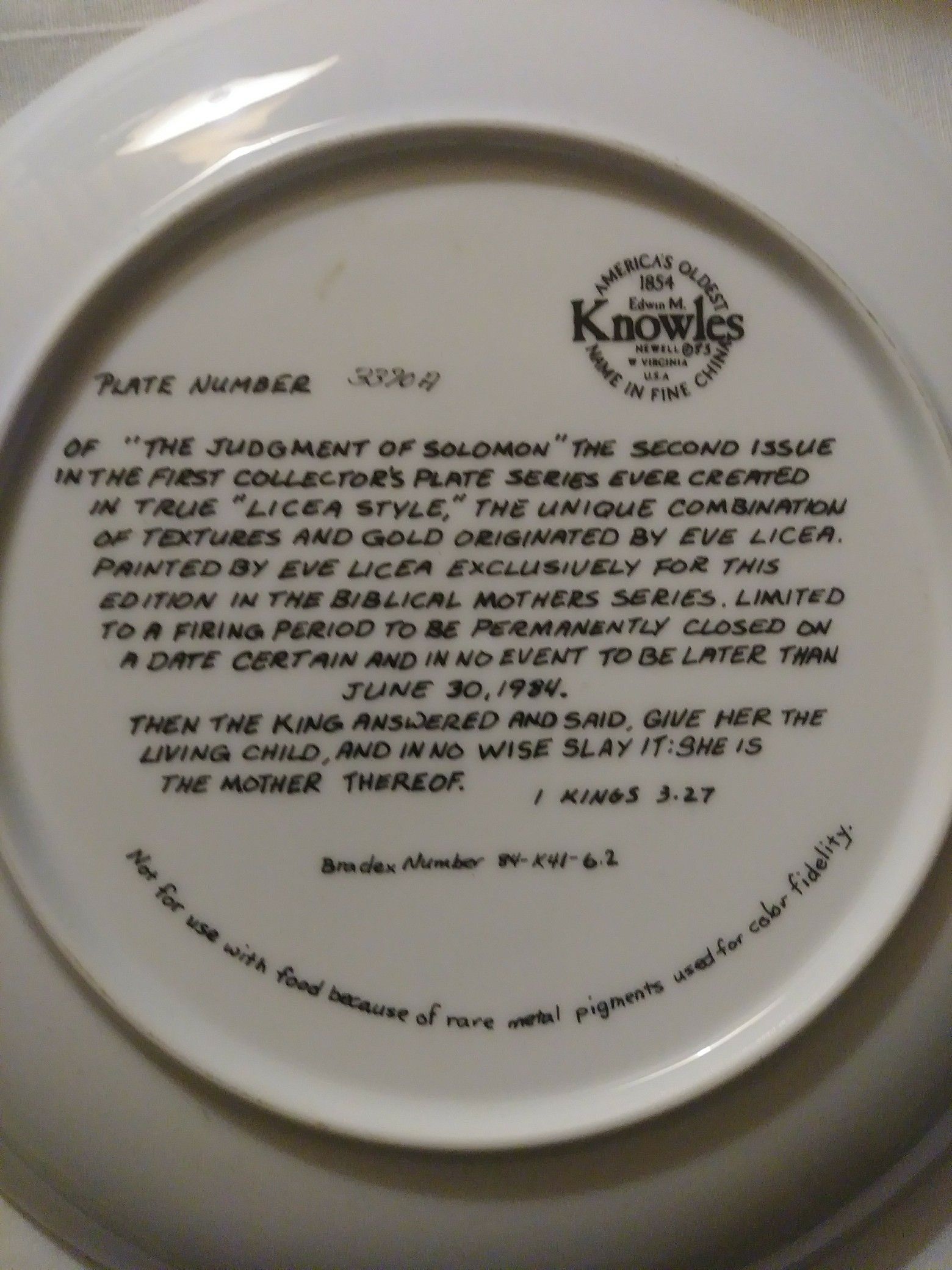 Plate, The Judgement of Solomon