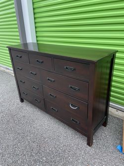 Dark Wood Drawer Dresser