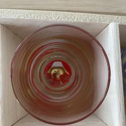 Japanese Giftware, 3 Hand Blown Mt Fuji Sake Glasses