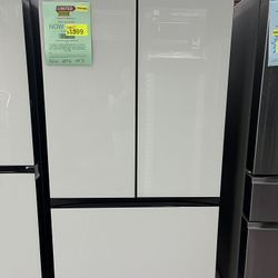 Refrigerator, 36’ French Door Bespoke White Fridge 