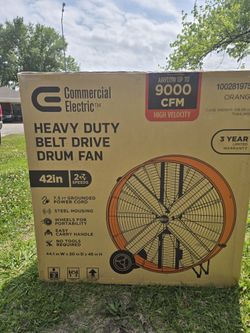 Heavy-Duty Belt Drive Drum Fan 