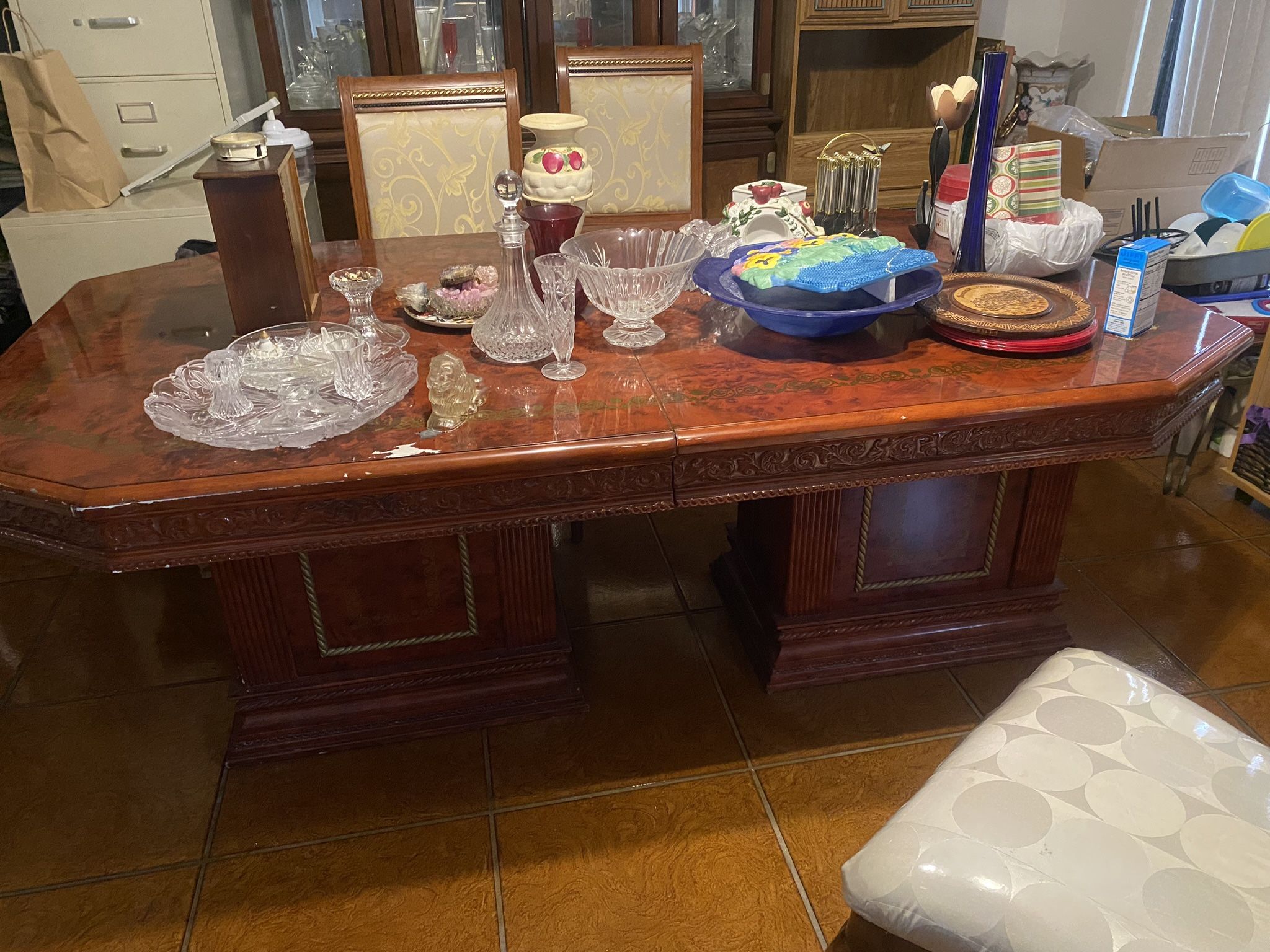 wood dining room table