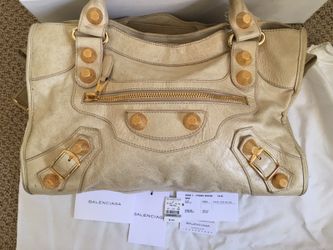 Balenciaga City Mini Gold/Beige Cross Body Bag
