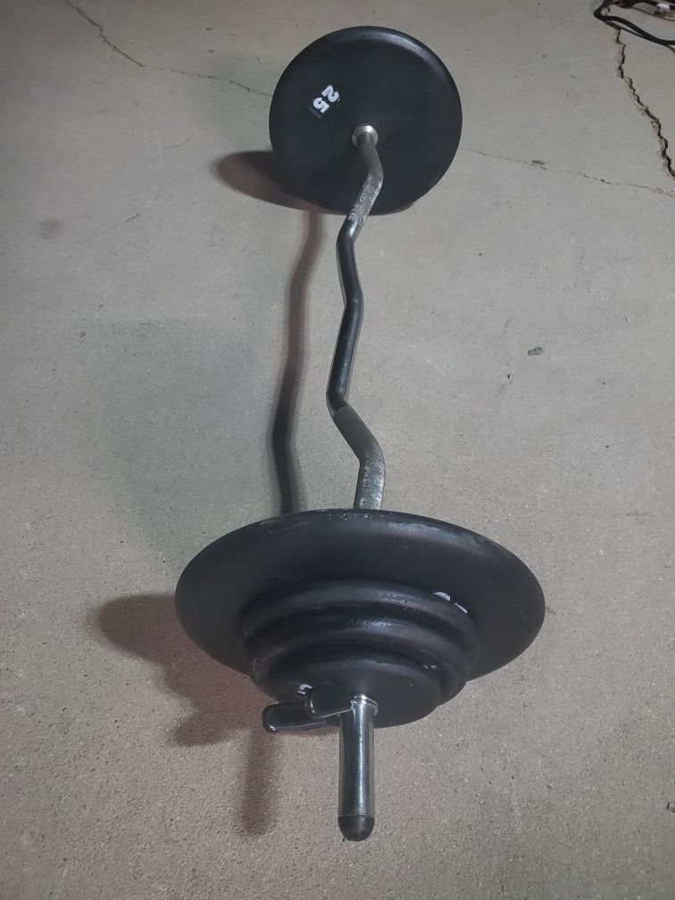 Stander Curl weight set total of 85lbs all together