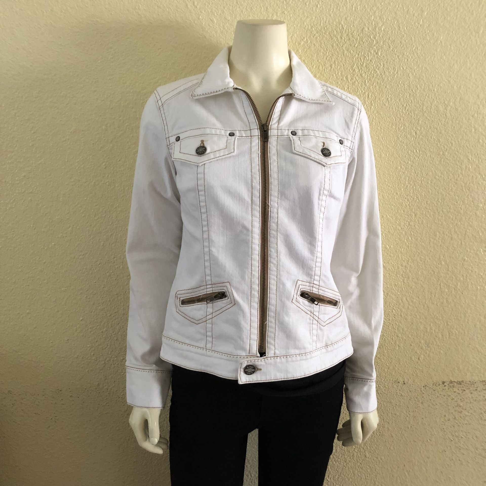 Cabi White Denim Jacket size S