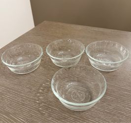 Pyrex Clear Glass 10oz Custard Cups Set Of 4