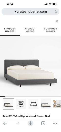 Tate 38" Tufted Upholstered Queen Bed