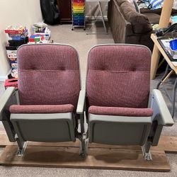 Vintage Theater Seats - 2 In 1