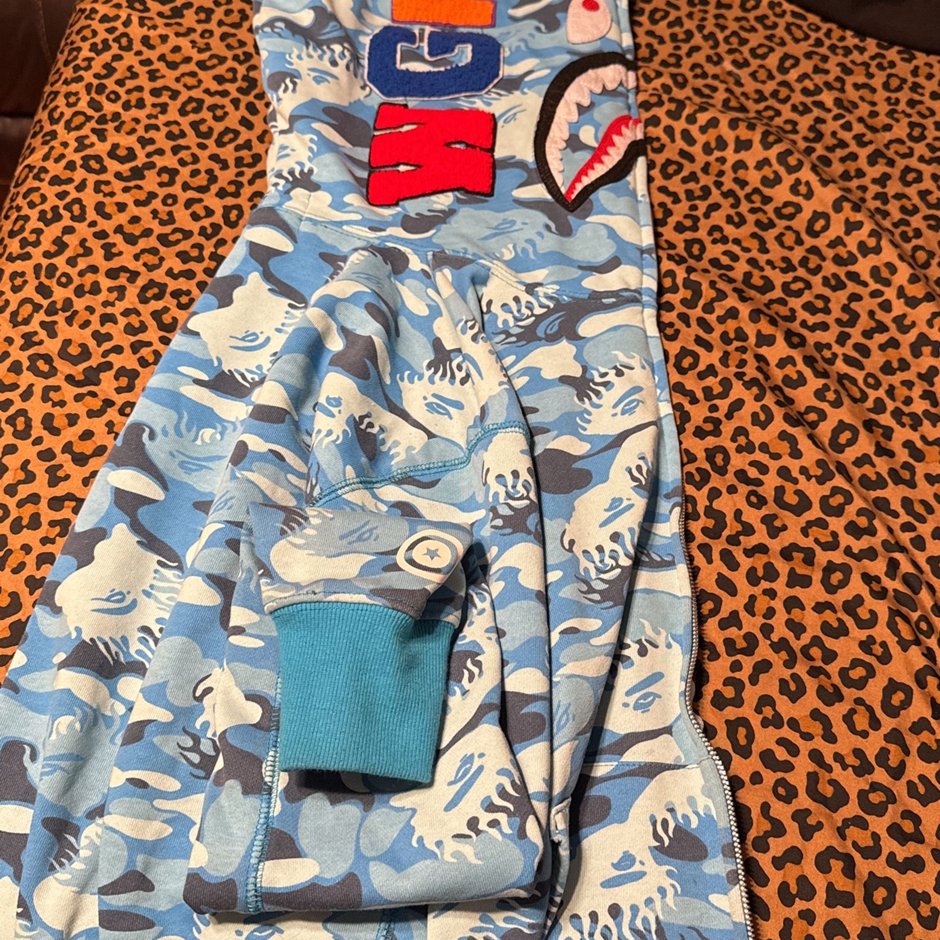 Small Blue Bape Hoodie