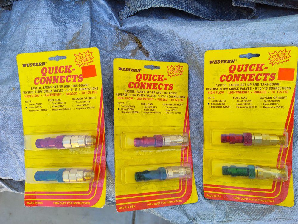 Quick Connects , For Oxygen & Acet. Gas .