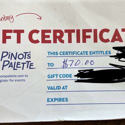 Pinot’s Palette Gift Certificate