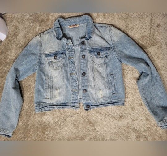 High Way Jean Jacket For Girls Size Large Crop Style