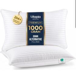 Utopia Bedding Hotel Bed Pillows for Sleeping, Pillows Queen Size Set of 2
Down alternative pillows