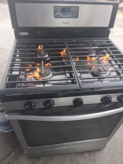 Whirlpool 5 burners gas range stove oven works great fully functional