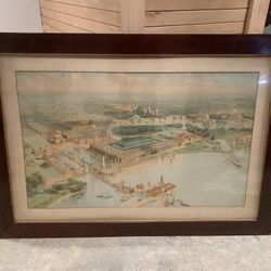 Vintage 1893 Chicago World’s Fair (World’s Columbian Exposition) Framed Print
