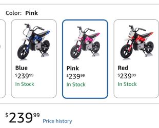 ⚡ Kids ToyElectric Mini Dirt Bike – Pink & White (Great Condition!)
