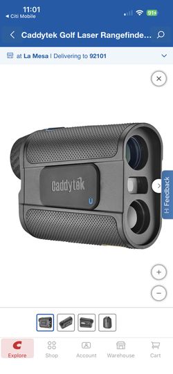 CaddyTek CaddyView V3 Golf Laser Rangefinder with Slope