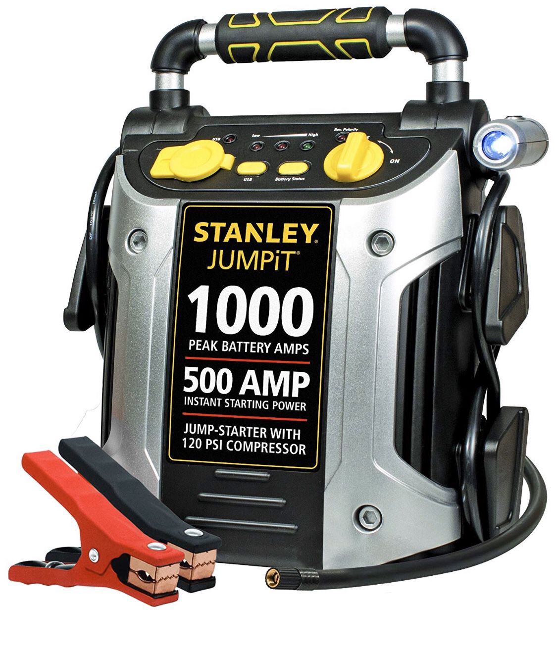 STANLEY J5C09 Power Station Jump Starter, Air Compressor, Battery Clamps