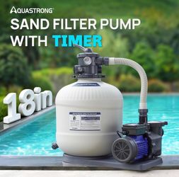 18in 1.5hp Sand Filter Pump for Above Ground Pool with Timer