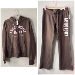 Aeropostale 1987 Zip-up Hoodie w/ Flare Pant