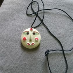 Vintage East Indian Handmade Necklace, Porcelain