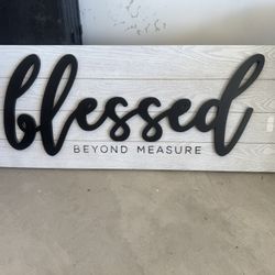 BLESSED DECOR SIGN 