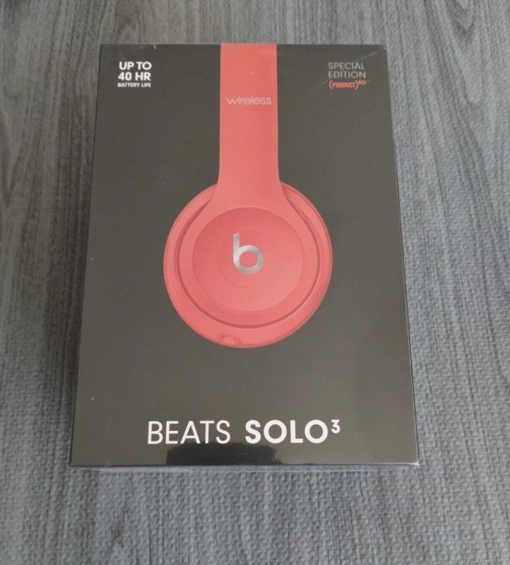 Beats by Dr. Dre Solo3 Wireless On-Ear Headphones Citrus Red NEW SEALED