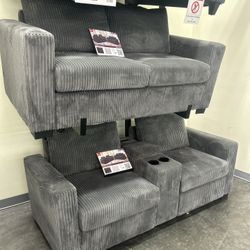 Brand New Super Comfy Corduroy Sofa Loveseat W/ USB 
