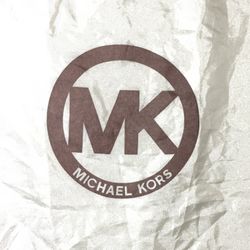 17”X18” Michael Kors drawstring bag off white and brown