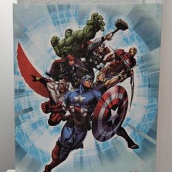 Marvel Avengers Assemble Canvas Print 8 1/2" x 6-1/2"-2014-READ DETAILS