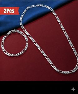 It’s 925 Silver Set 24 Inches Necklace And 8 Inches Bracelet 