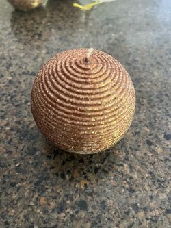 Candle, Copper Glitter Ball Candles