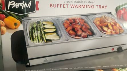3-pan Stainless Steel Buffet Warming Tray