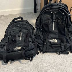 Two North face Recon Backpacks 