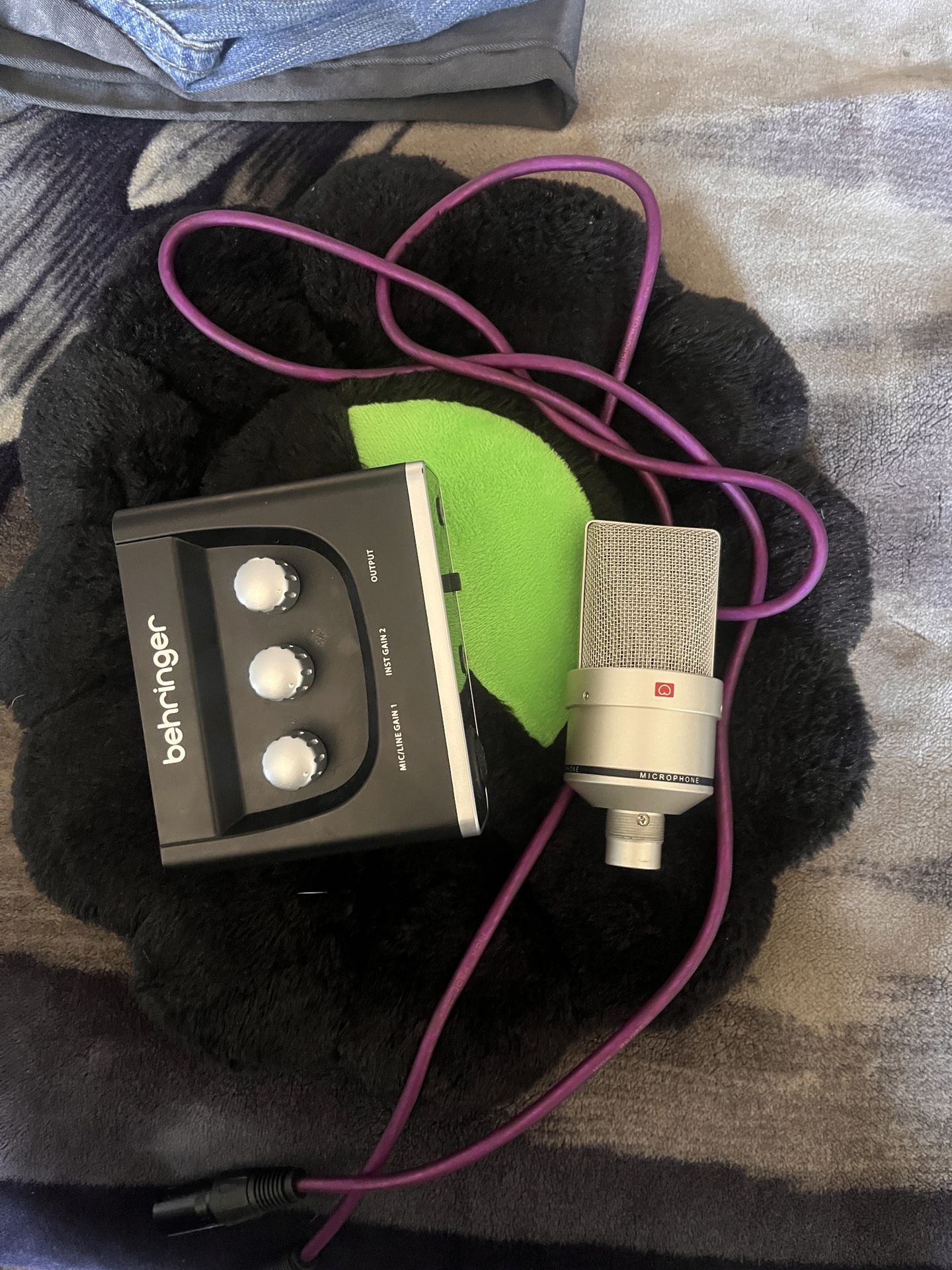 Mic And InterFace With Cords