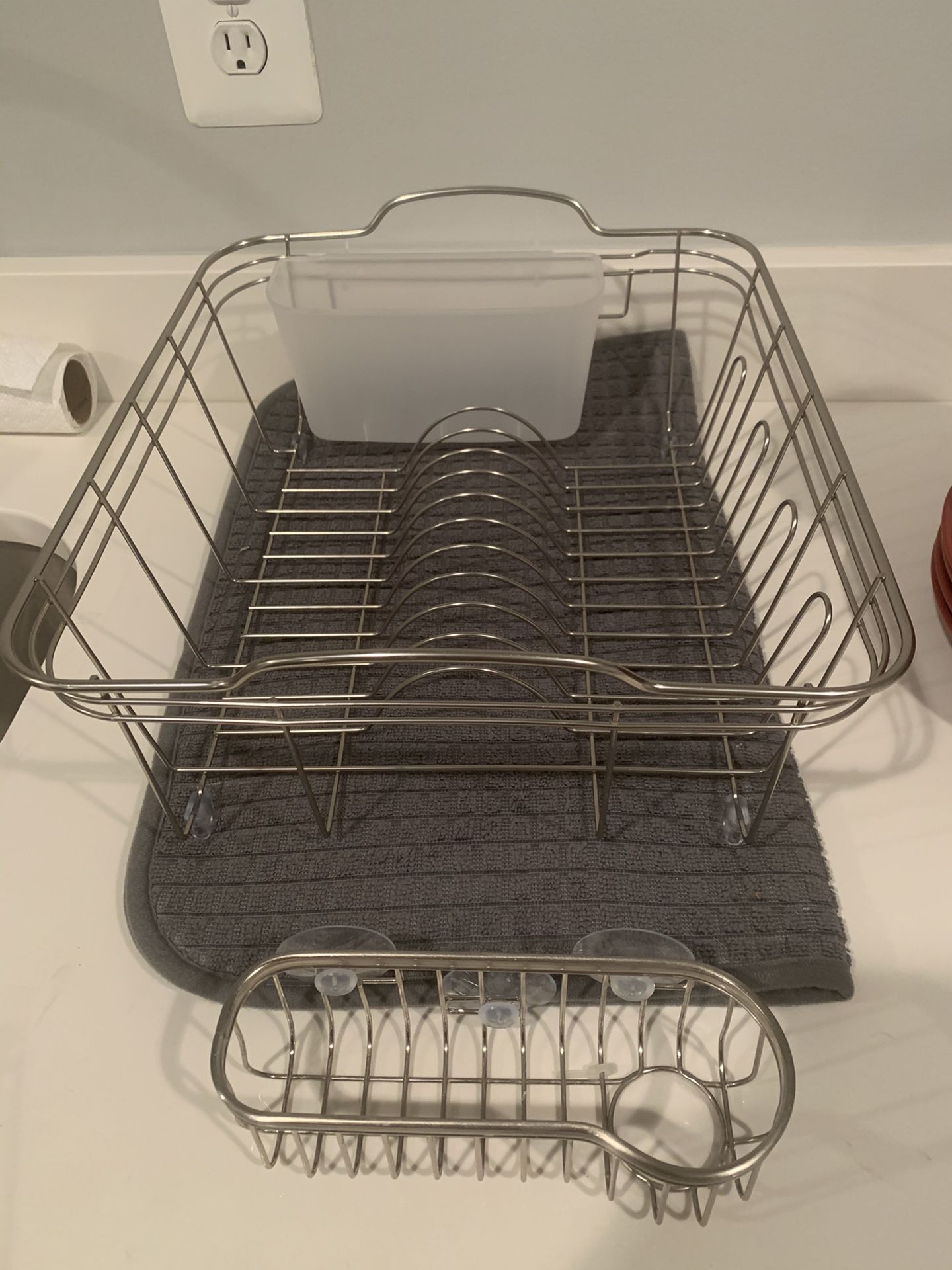 Dish Rack With Pad And Sponge Holder