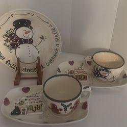 VTG Christmas Dishes 