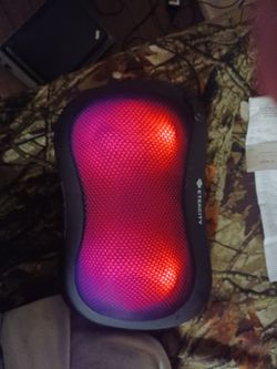 Electric Back Or Neck Massager with Velcro Strap For the Headrest in a Vehicle Or To Use At Home