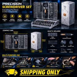 (Jakemy)180 in 1 Precision Manual  Multifunctional Screwdriver Set Magnetic Phillips 