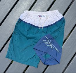 1990s Reebok Color block Swim Shorts