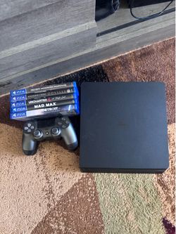 PS4 Slim 1TB Bundle + 2 Controllers + 5 Games — $200 OBO